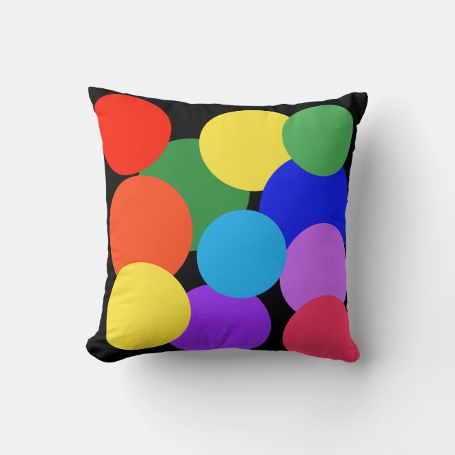 Rainbow Polka Dots Cushion (Front)