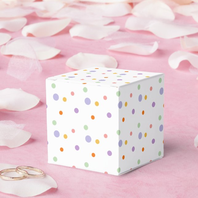  Rainbow Polka Dots Kids Birthday  Favour Box (Wedding)