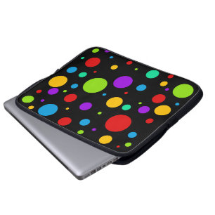 Rainbow Polka Dots Laptop Sleeve