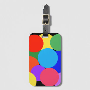 Rainbow Polka Dots Luggage Tag