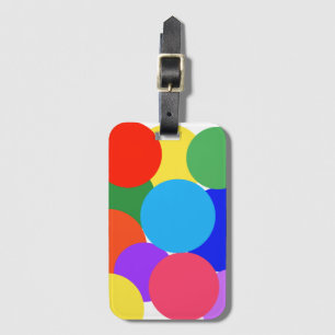 Rainbow Polka Dots Luggage Tag