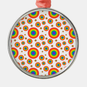 Rainbow Polka Dots Metal Tree Decoration