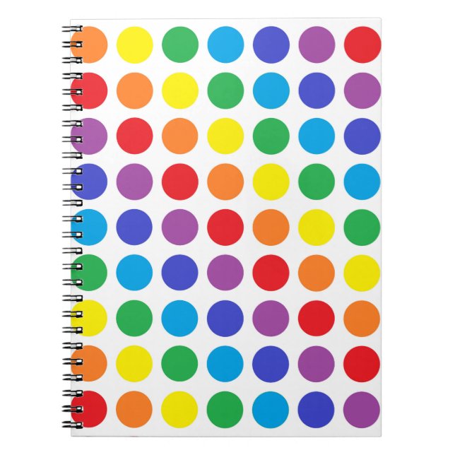 Rainbow Polka Dots Notebook (Front)