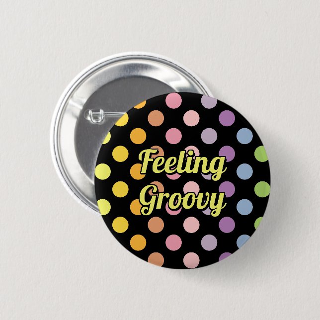 Rainbow Polka Dots Pattern 6 Cm Round Badge (Front & Back)