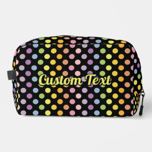 Rainbow Polka Dots Pattern Dopp Kit