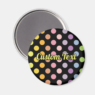 Rainbow Polka Dots Pattern Magnet