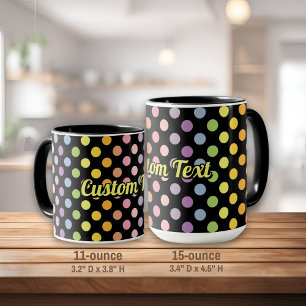 Rainbow Polka Dots Pattern Mug