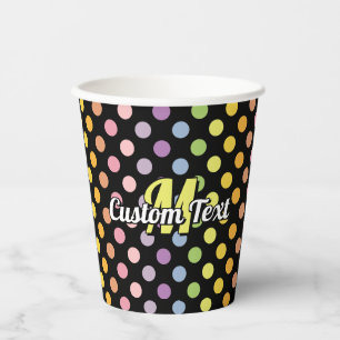 Rainbow Polka Dots Pattern Paper Cups