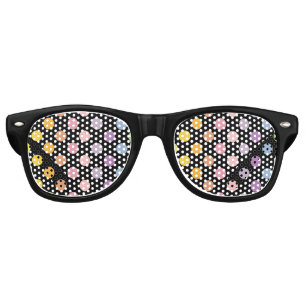Rainbow Polka Dots Pattern Retro Sunglasses