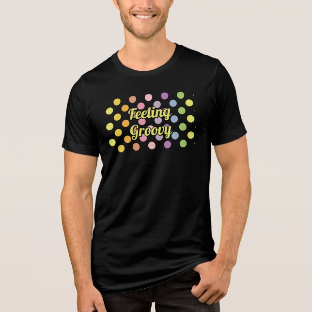 Rainbow Polka Dots Pattern Tri-Blend Shirt (Front)