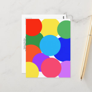Rainbow Polka Dots  Postcard