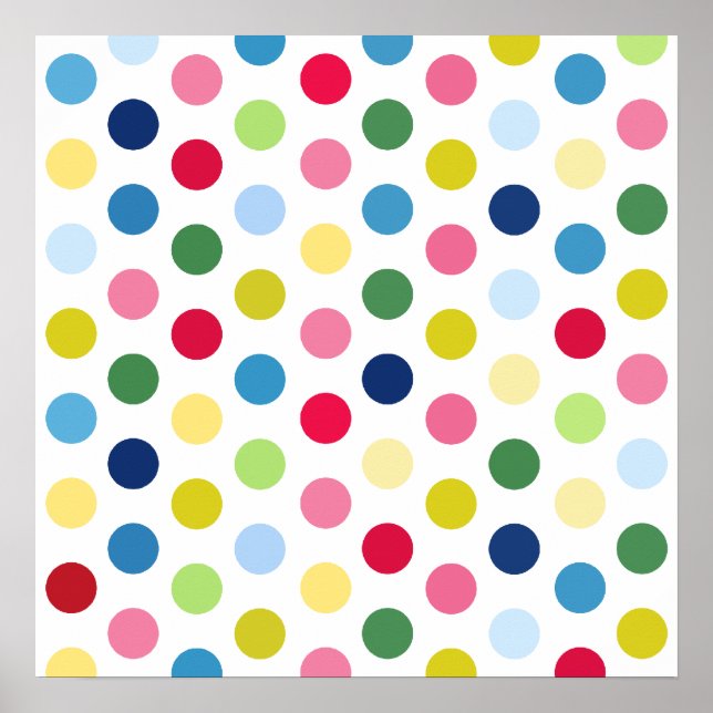 Rainbow polka dots poster (Front)