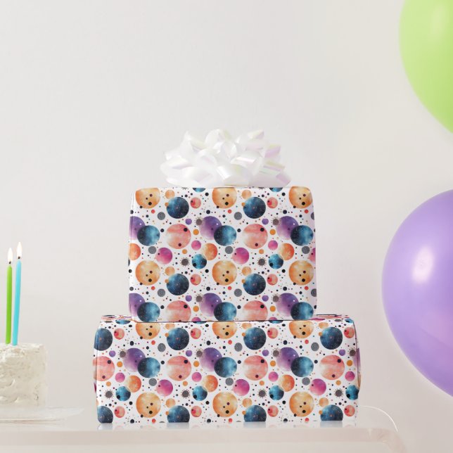 Rainbow Polka Dots Wrapping Paper (Party Gifts)