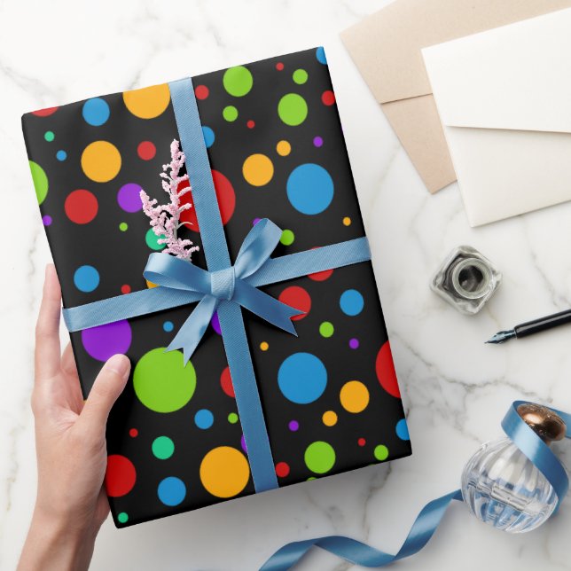 Rainbow Polka Dots Wrapping Paper (Gifting)