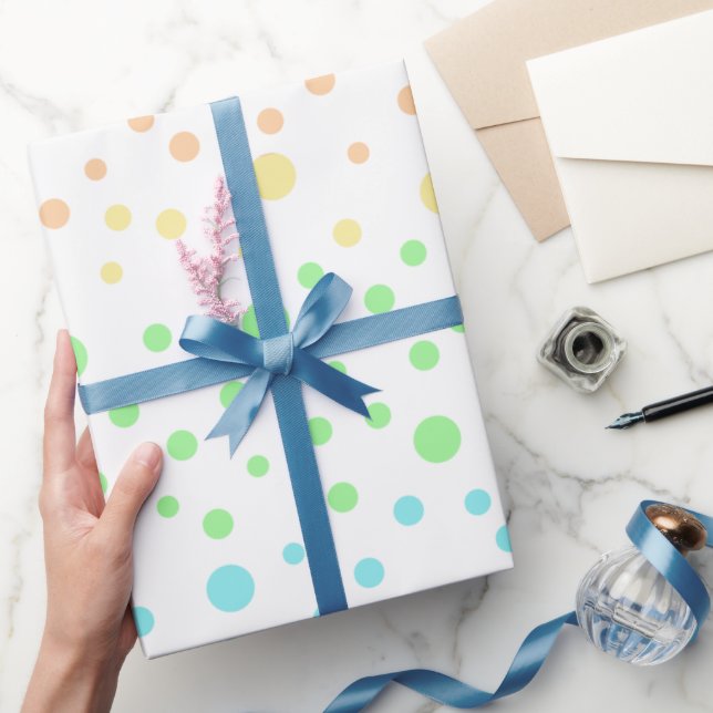 Rainbow Polka Dots Wrapping Paper (Gifting)