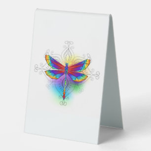 Rainbow Polygonal Dragonfly