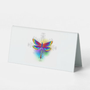 Rainbow Polygonal Dragonfly