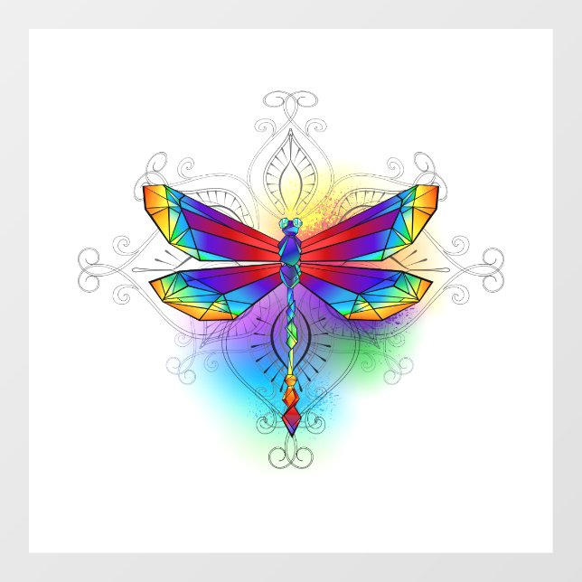 Rainbow Polygonal Dragonfly (Sheet)