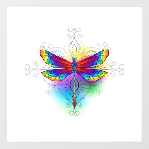 Rainbow Polygonal Dragonfly