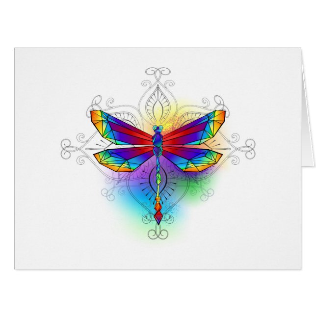 Rainbow Polygonal Dragonfly (Front Horizontal)