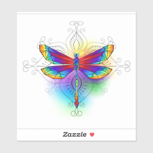 Rainbow Polygonal Dragonfly (Sheet)