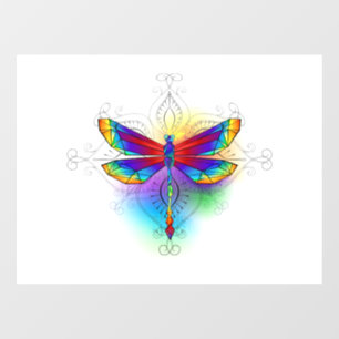 Rainbow Polygonal Dragonfly