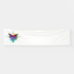 Rainbow Polygonal Dragonfly Banner