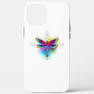 Rainbow Polygonal Dragonfly iPhone 12 Pro Max Case