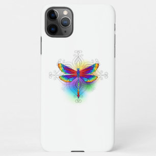 Rainbow Polygonal Dragonfly iPhone 11Pro Max Case