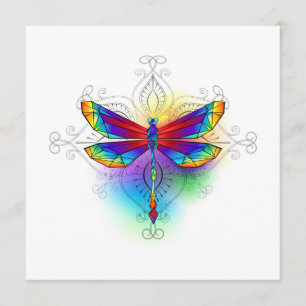 Rainbow Polygonal Dragonfly Menu