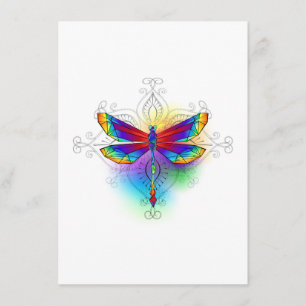 Rainbow Polygonal Dragonfly Menu