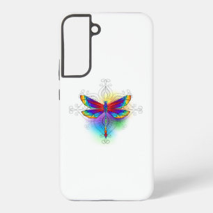 Rainbow Polygonal Dragonfly Samsung Galaxy Case