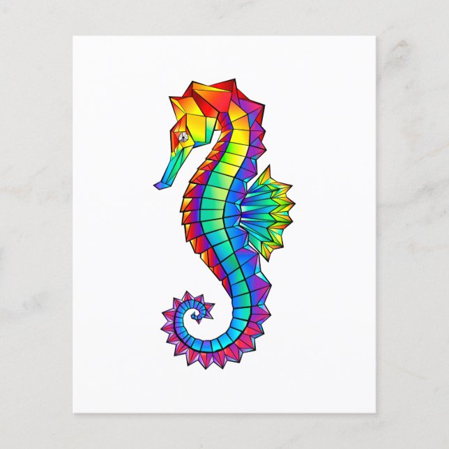Rainbow Polygonal Seahorse (Front)