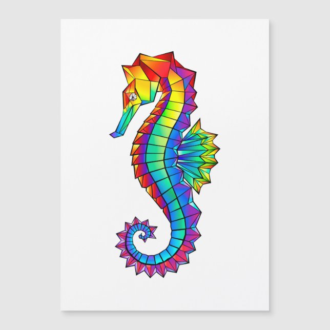 Rainbow Polygonal Seahorse (Front)