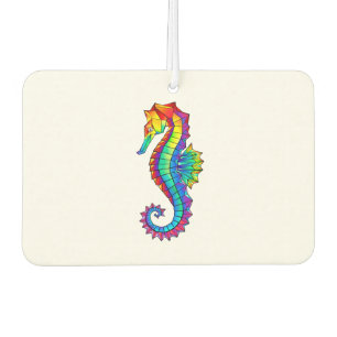 Rainbow Polygonal Seahorse Car Air Freshener