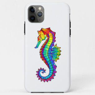 Rainbow Polygonal Seahorse iPhone 11 Pro Max Case
