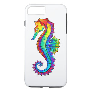 Rainbow Polygonal Seahorse iPhone 8 Plus/7 Plus Case