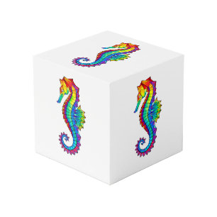 Rainbow Polygonal Seahorse Cube