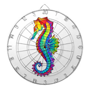 Rainbow Polygonal Seahorse Dartboard