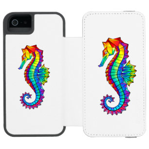 Rainbow Polygonal Seahorse Incipio Watson™ iPhone 5 Wallet Case
