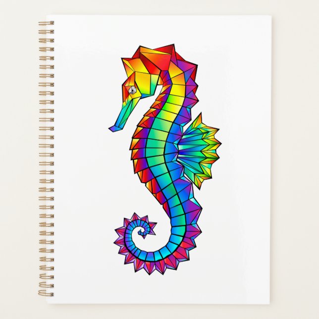 Rainbow Polygonal Seahorse Planner (Front)