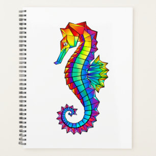 Rainbow Polygonal Seahorse Planner