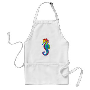 Rainbow Polygonal Seahorse Standard Apron