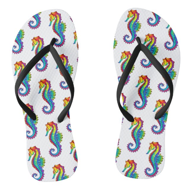 Rainbow Polygonal Seahorse Thongs (Footbed)