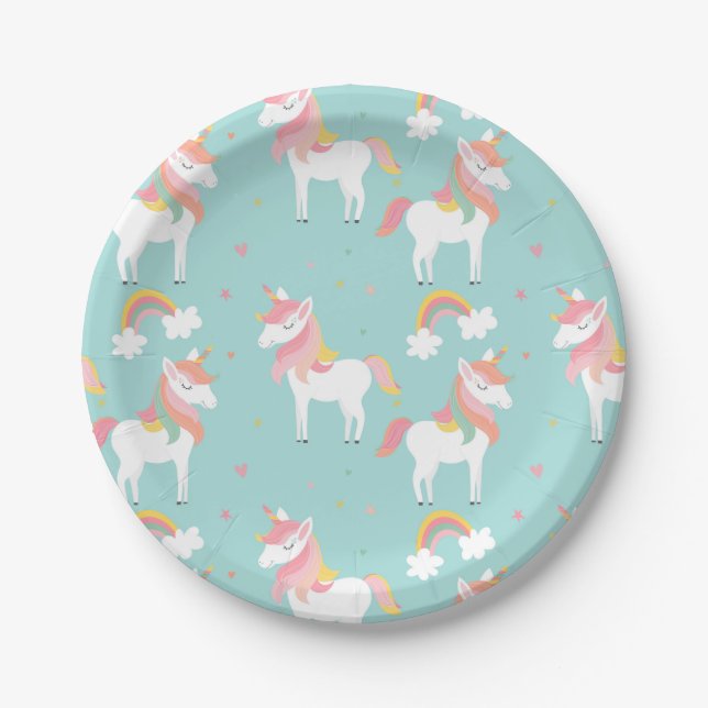 Rainbow Pony Paper Plate (Front)