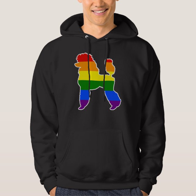 Rainbow Poodle     Hoodie (Front)