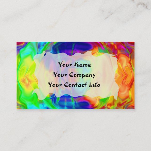 Rainbow Pool Business Card Template (Front)