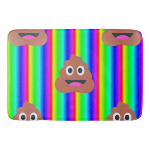 rainbow poop emoji bathroom bath mat bathmat