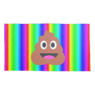 rainbow poop emoji bedroom pillowcase pillow case