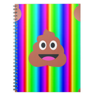 rainbow poop emoji notebook
